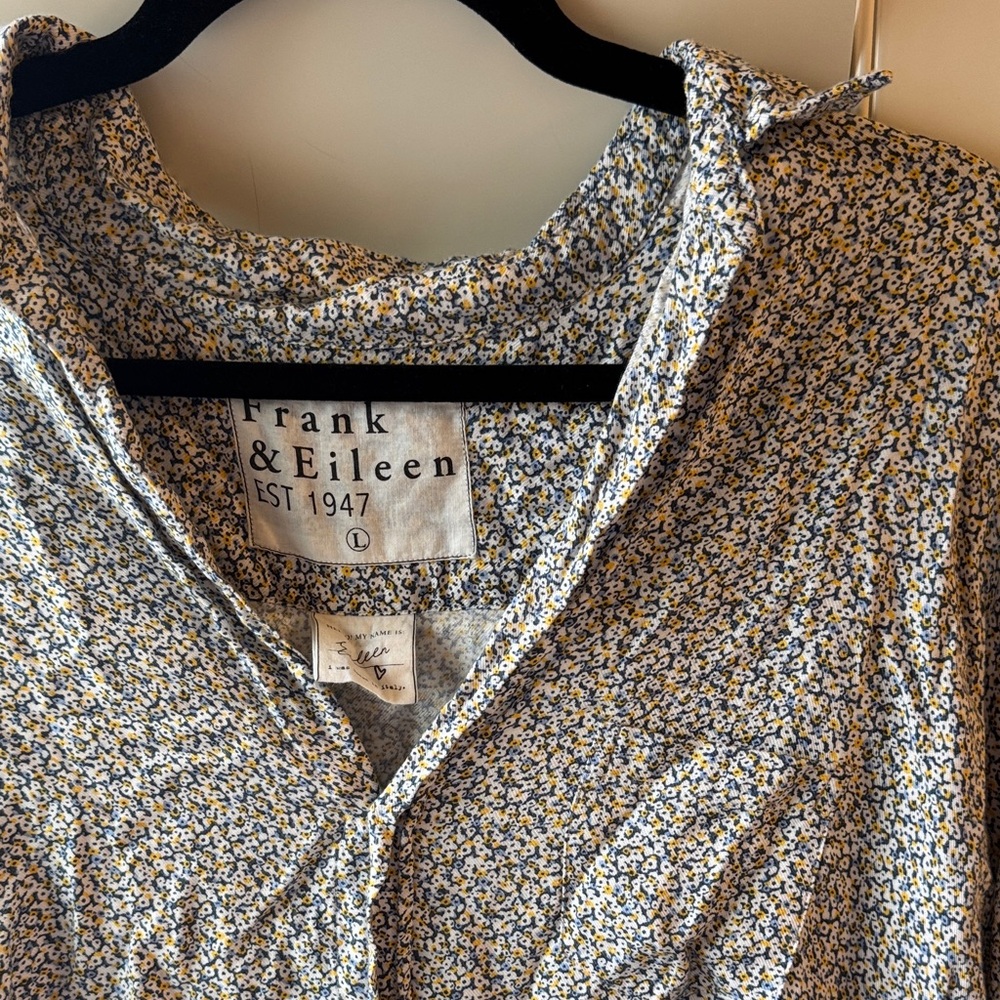 Frank & Eileen Blue and White Floral Shirt - Eileen Button Up Shirt